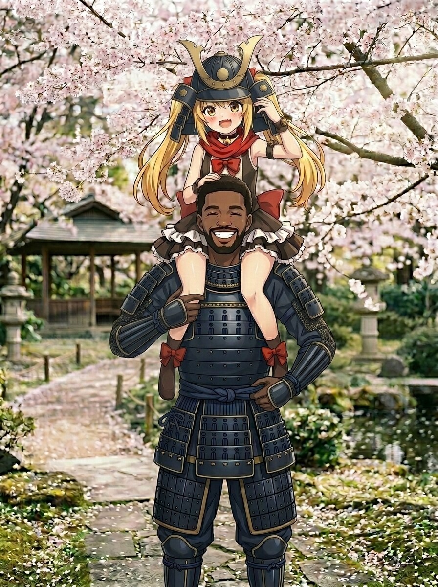 YASUKE、ミラさんと花見をする
