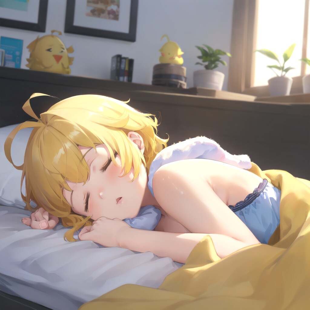 ひよことお昼寝