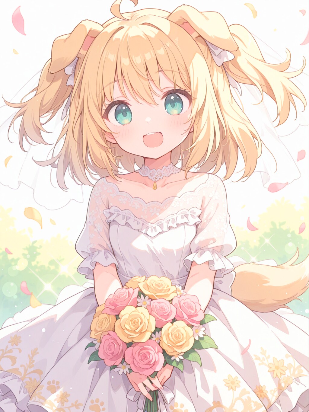 たれ耳ウェディングわんこ