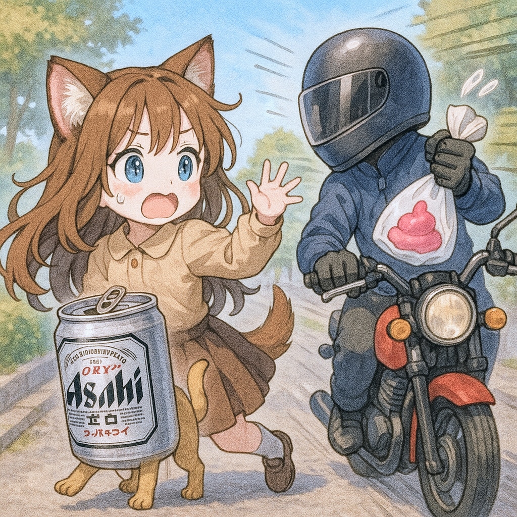 ひったくりにあった小さな女の子