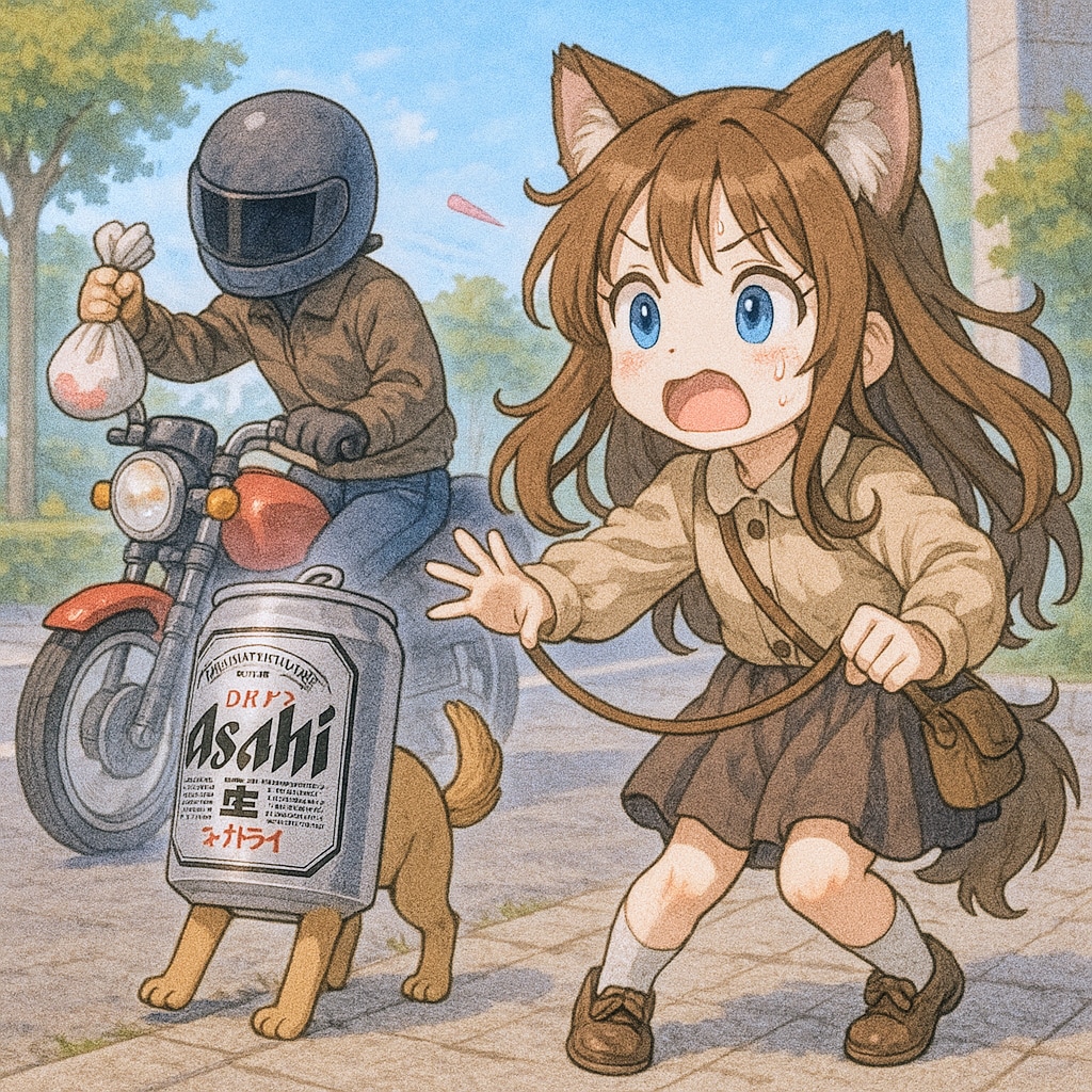 ひったくりにあった小さな女の子