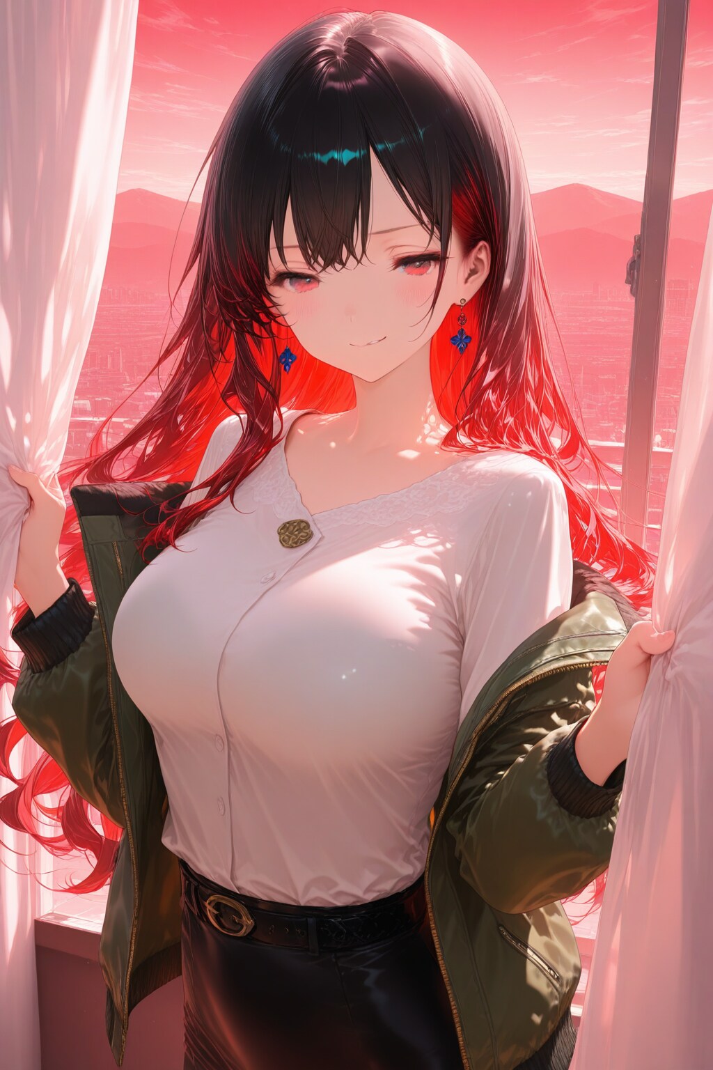 ボンバージャケット 21歳女性 | の人気AIイラスト・グラビア