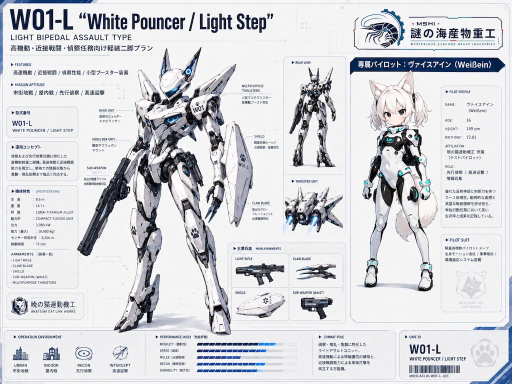 ヴァイスアイン専用ロボアセンブリバリエーション