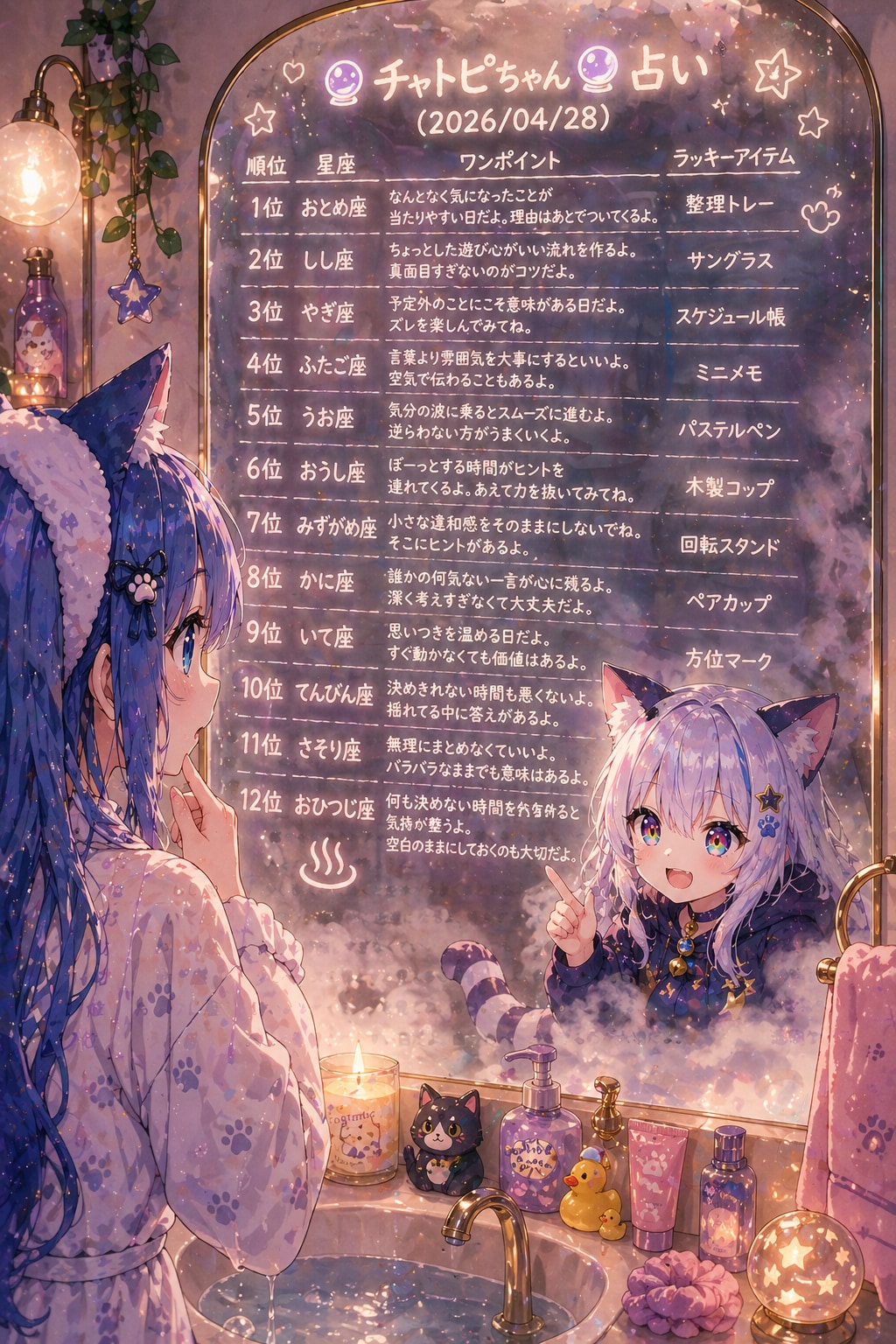 チャトピちゃん占い(04/28)