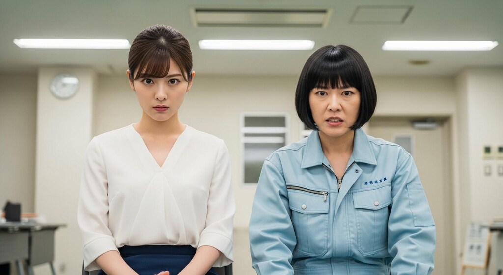 「あなたですね。男性トイレの個室を汚したのは」