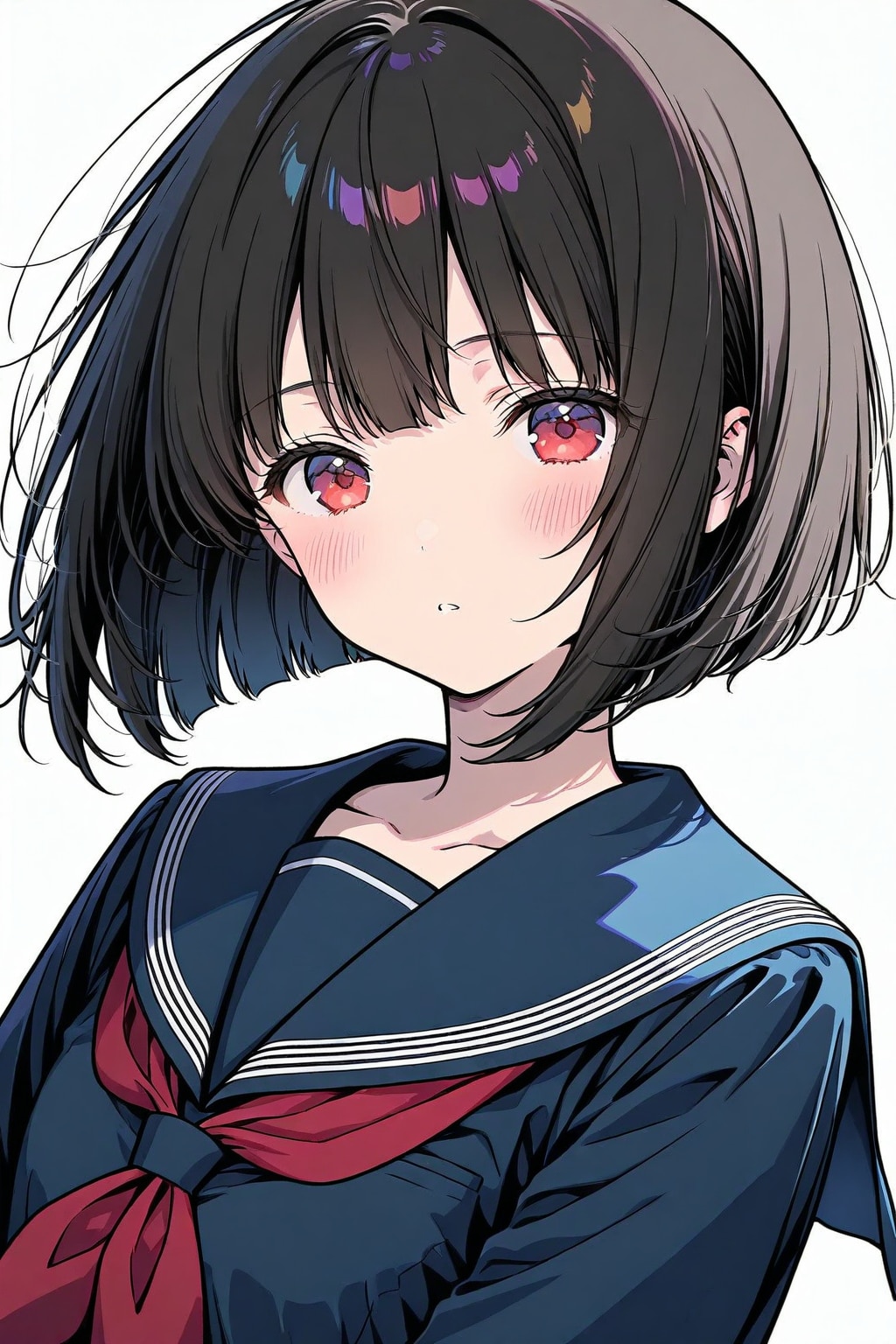 セーラー服とボブ