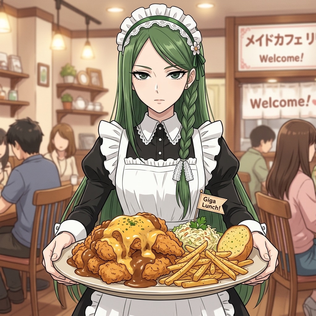メイドさんの複雑な心境？ハイカロリーランチプレート