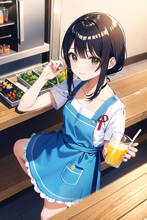 エプロンの店員さん
