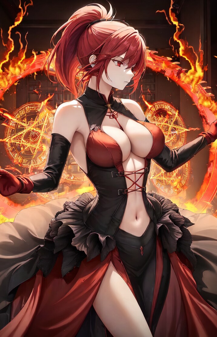 レイラ・炎の女魔術師