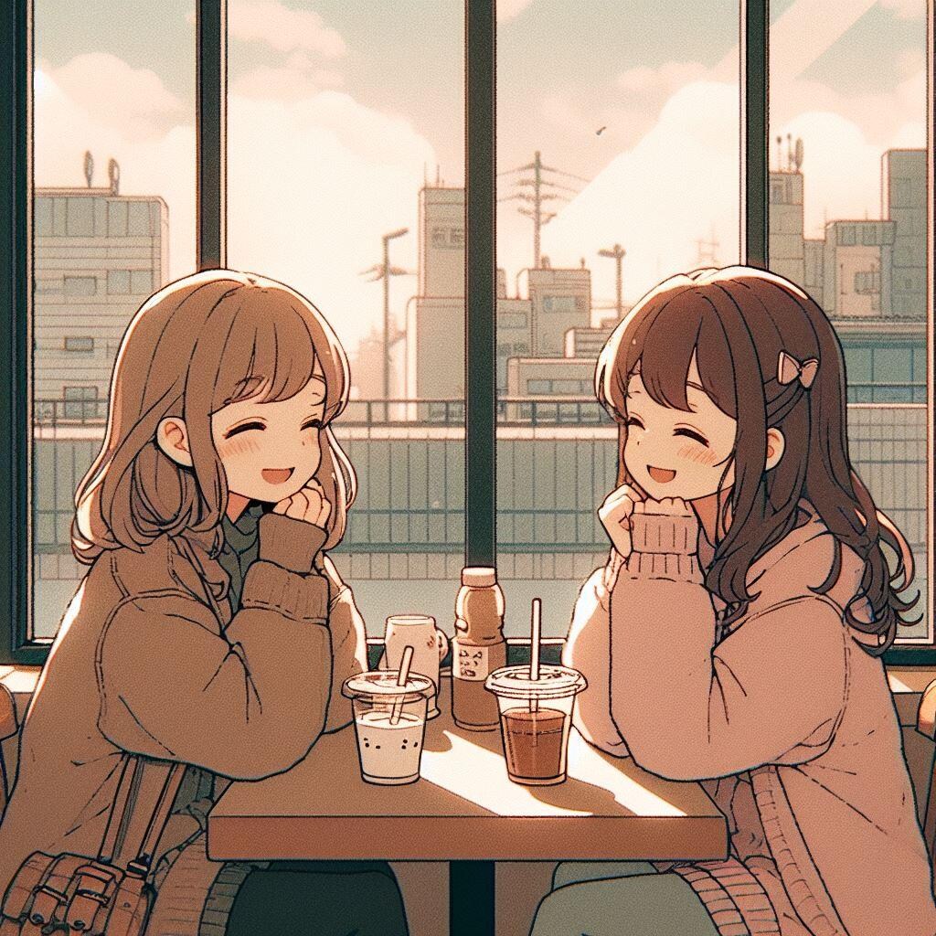 カフェでおしゃべり