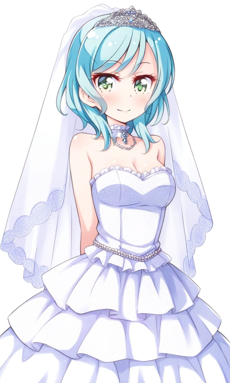 氷川日菜 ウエディングドレス | の人気AIイラスト・グラビア