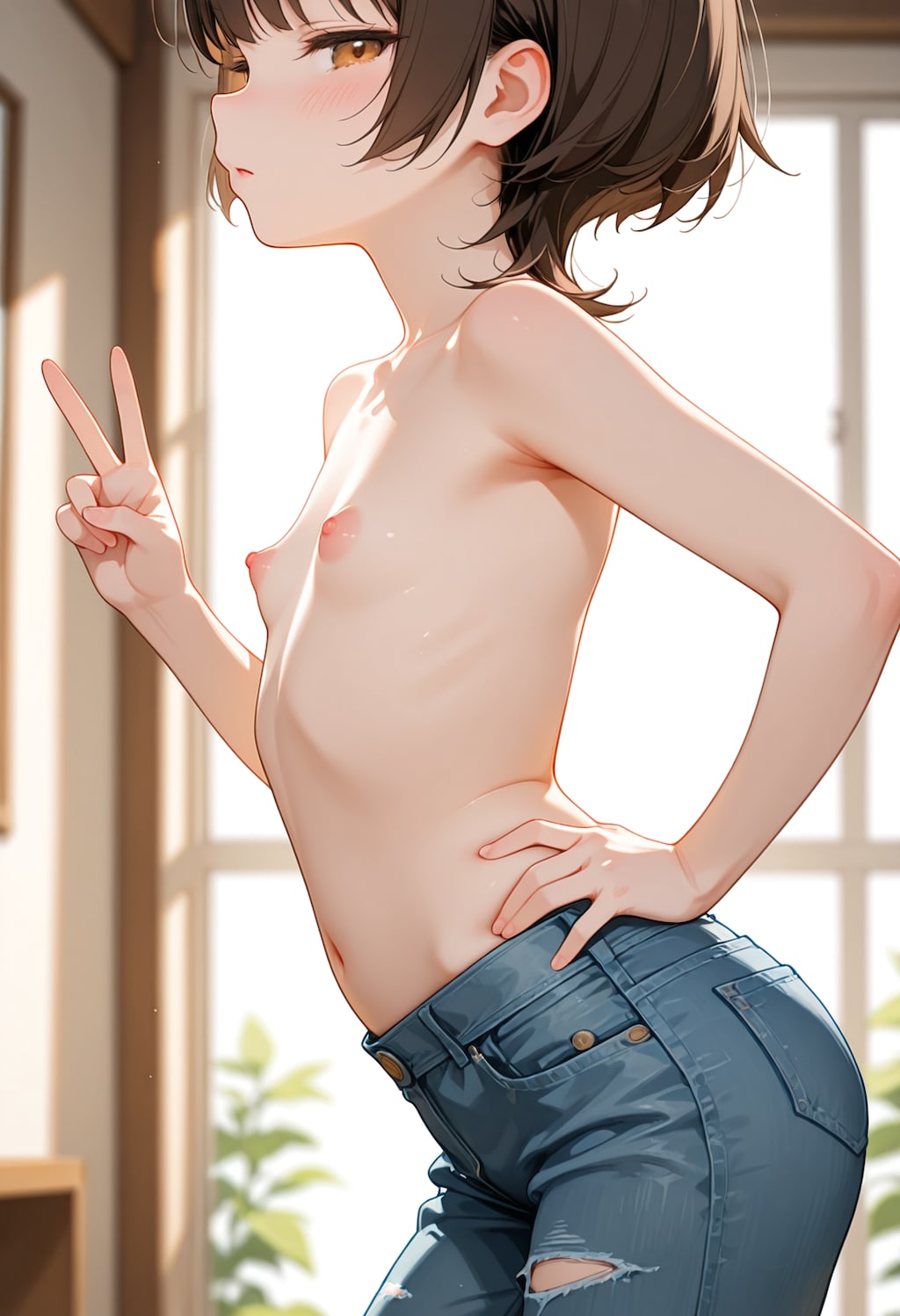 裸ジーンズ