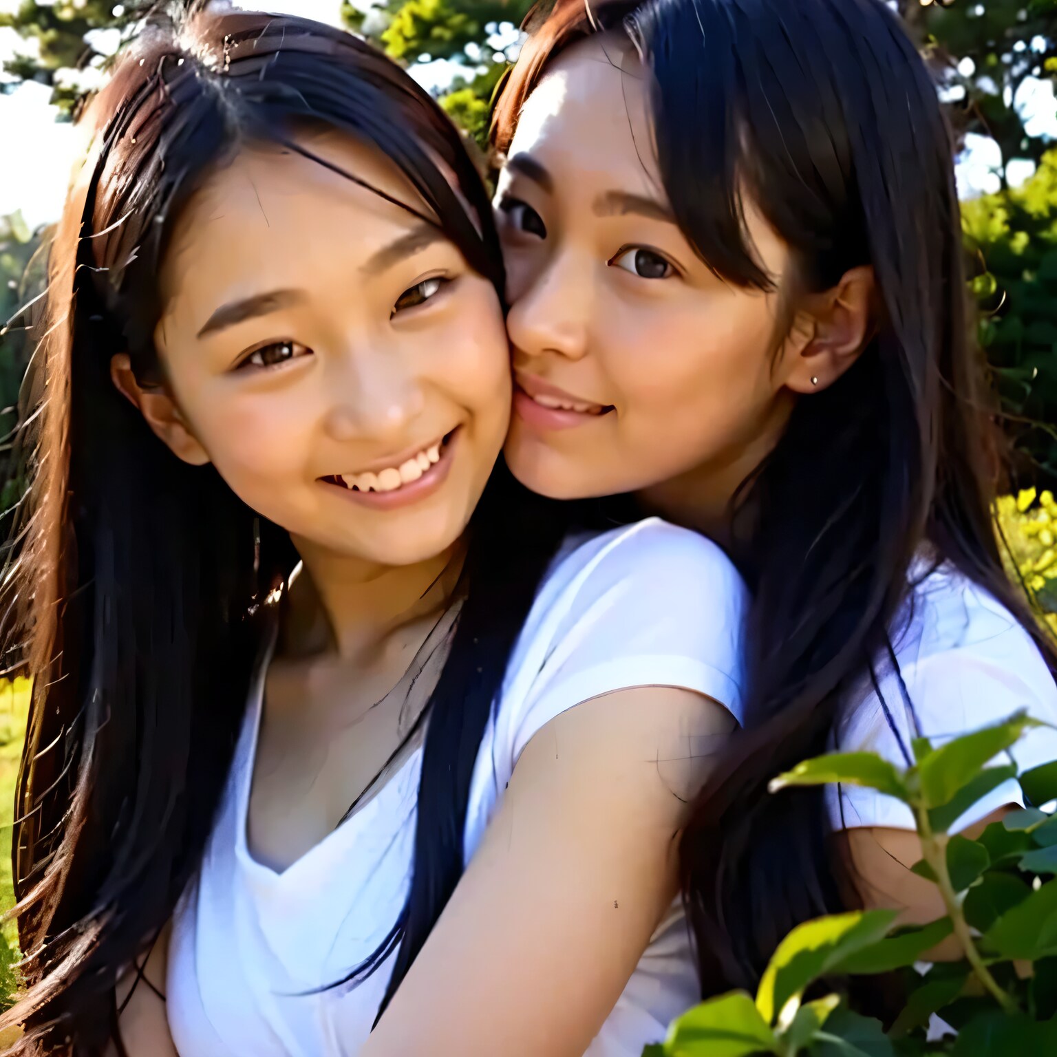 黒髪ロングでＴシャツの美女１２ | の人気AIイラスト・グラビア