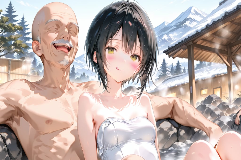おじいちゃんと温泉