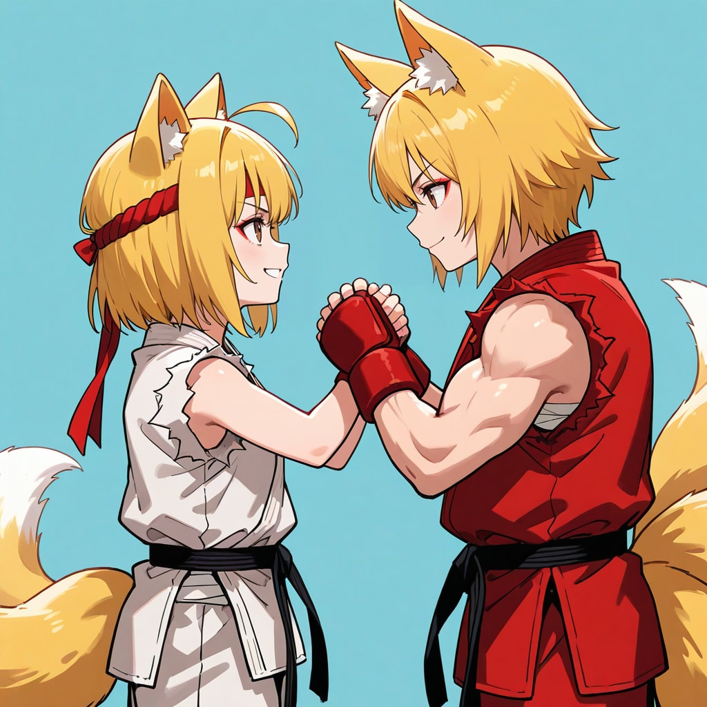 1/21　ライバルが手を結ぶ日 | の人気AIイラスト・グラビア