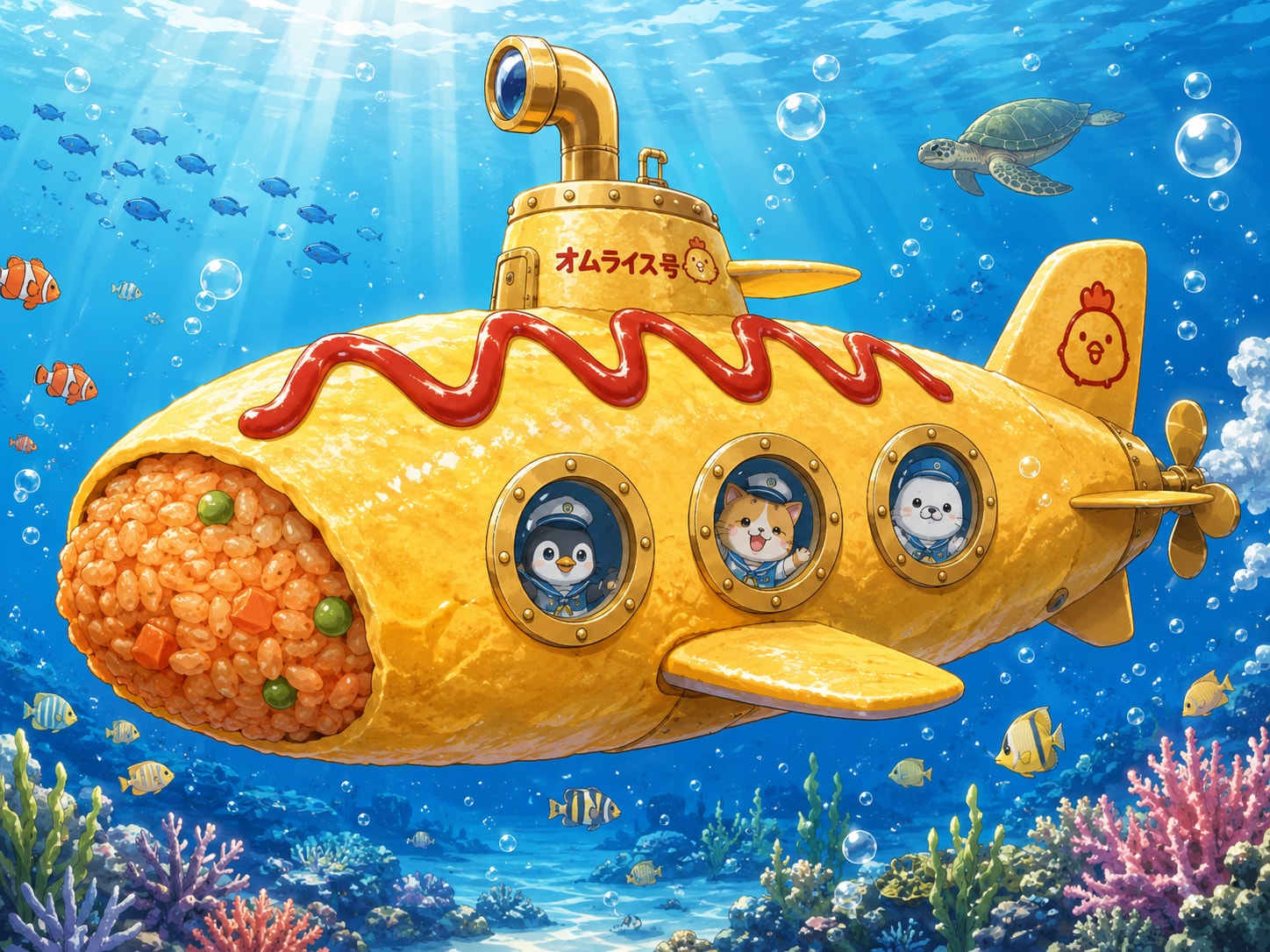 オムライスの潜水艦