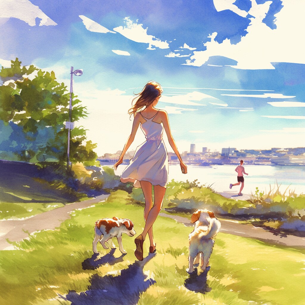 朝のお散歩