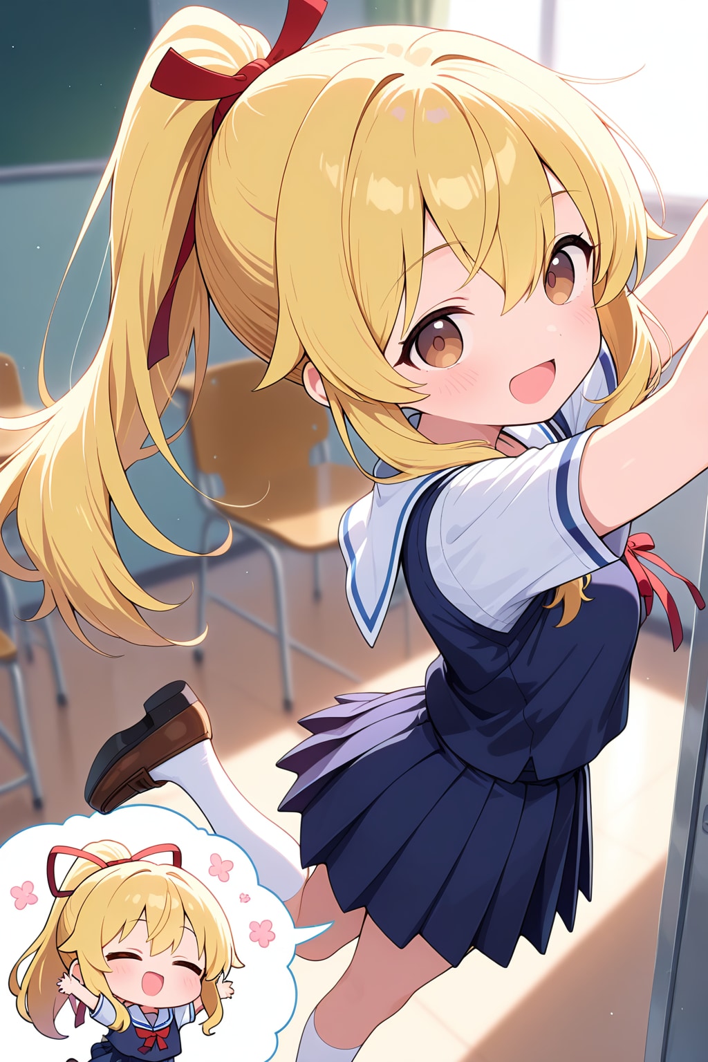HARPYで金ポニテちゃんwith吹き出し | の人気AIイラスト・グラビア