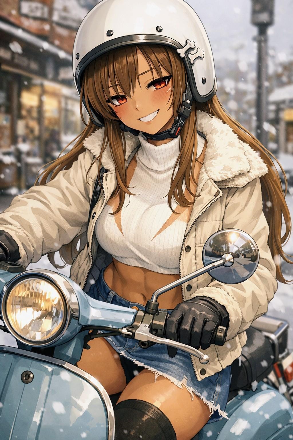 冬のギャルコーデおにくちゃん🍖