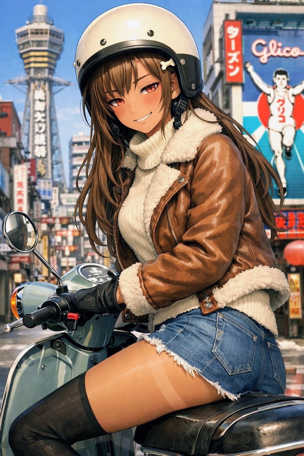 冬のギャルコーデおにくちゃん🍖