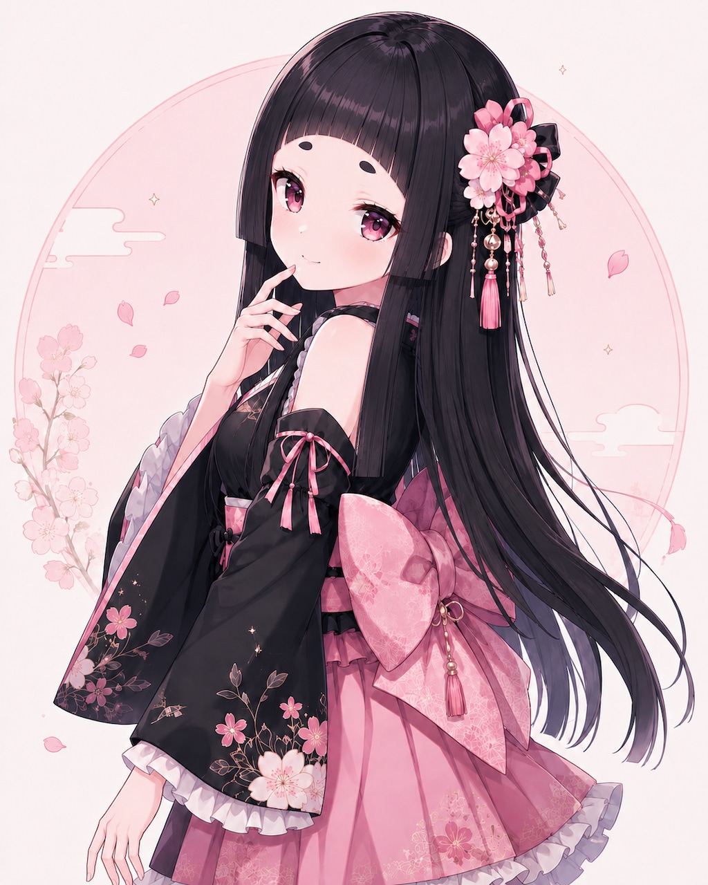 前髪パッツン少女