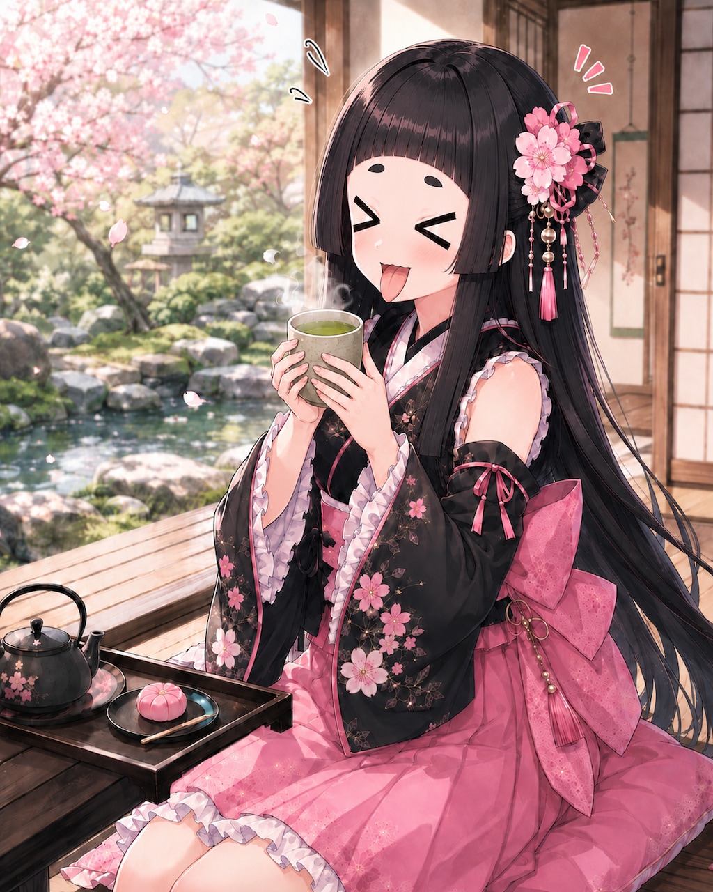 前髪パッツン少女
