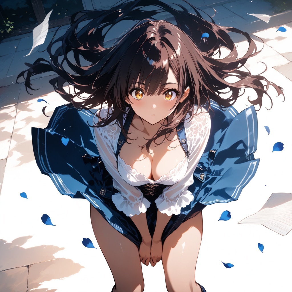 突然の突風 | の人気AIイラスト・グラビア