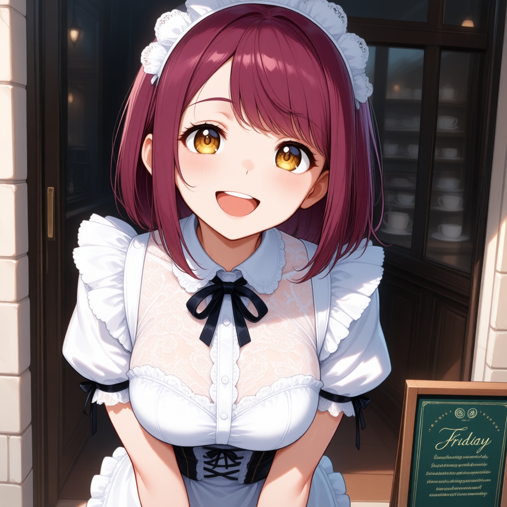 おはようございます（挨拶メイドの芽衣ちゃん）