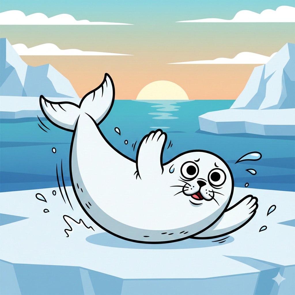 ジタバタするアザラシ