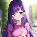 紫髪の女の子 5枚目