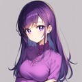 紫髪の女の子 4枚目