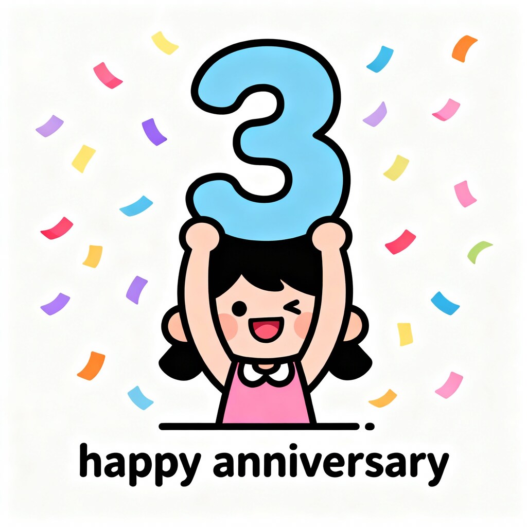 3周年おめでとうガール