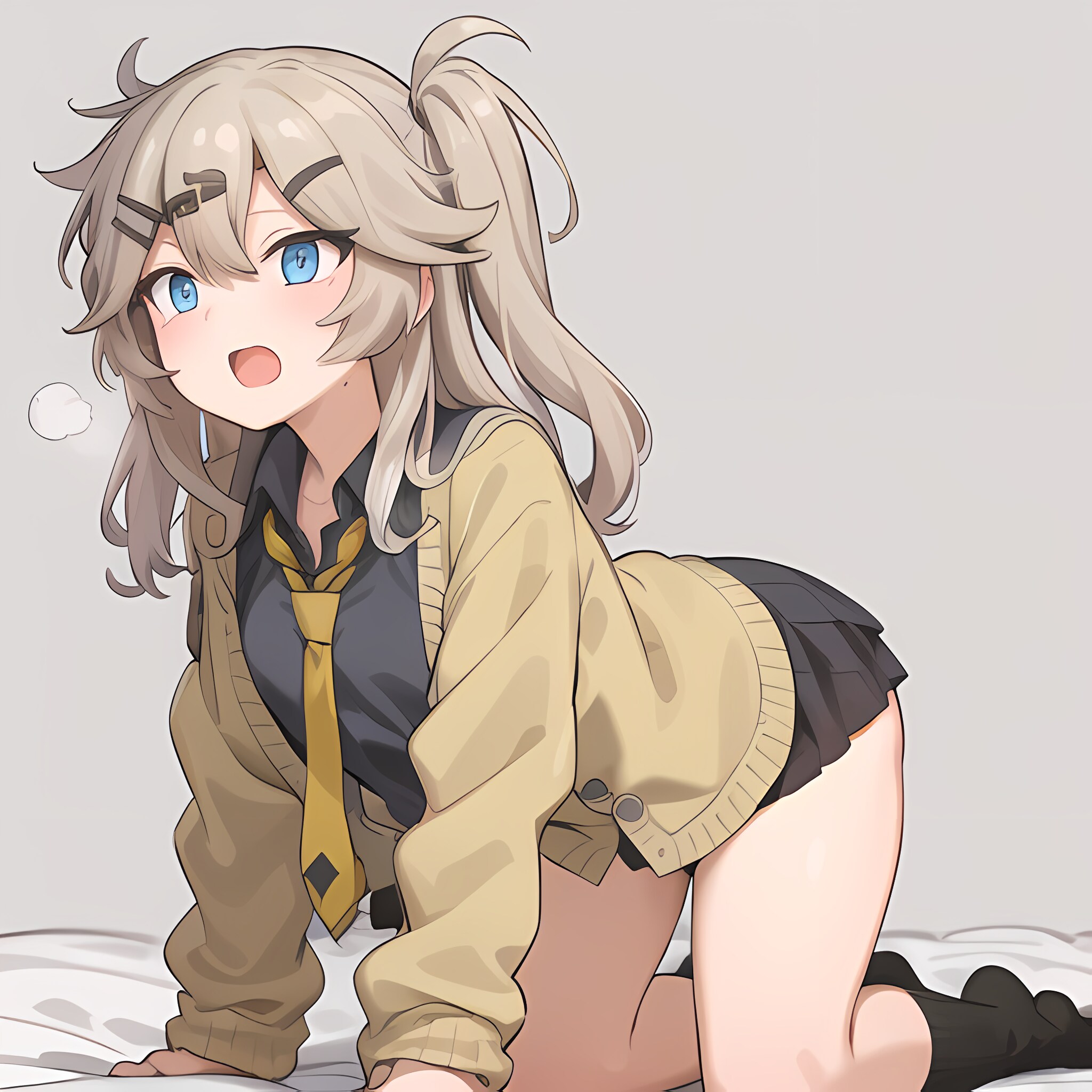 四つんばいになる春日部つむぎ