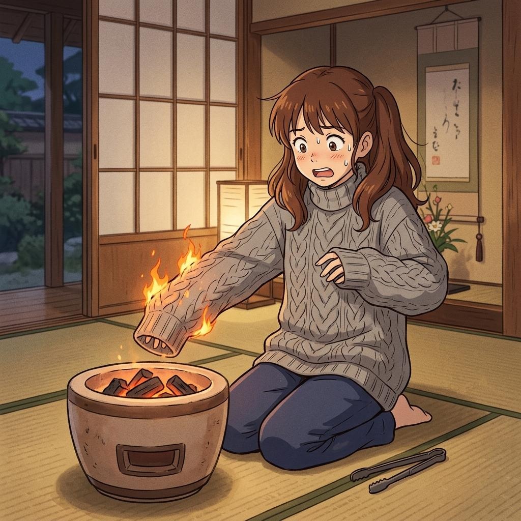 燃え袖