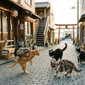 尾道へ野良猫に会いに来た猫 4枚目