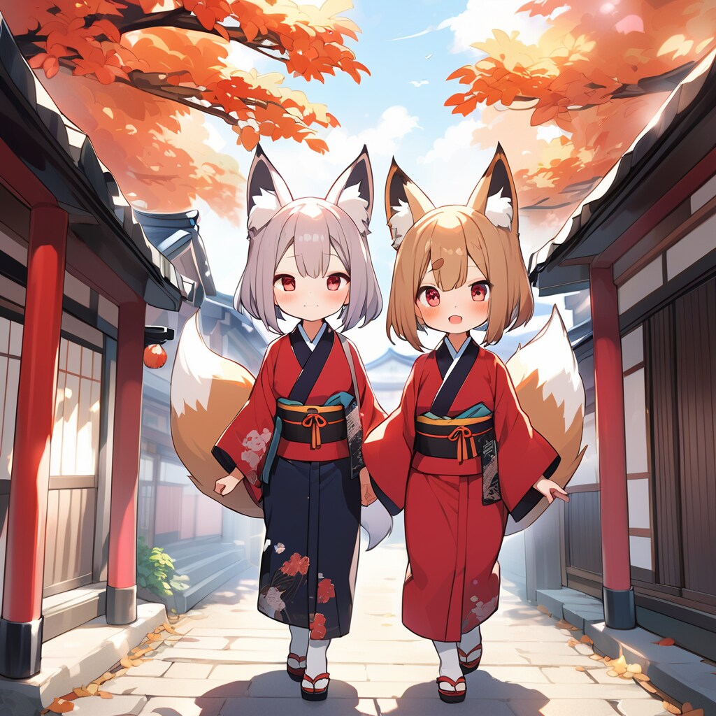 2匹の狐娘