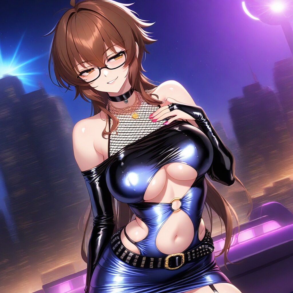 アグネスタキオンっぽいボディコン女性。。