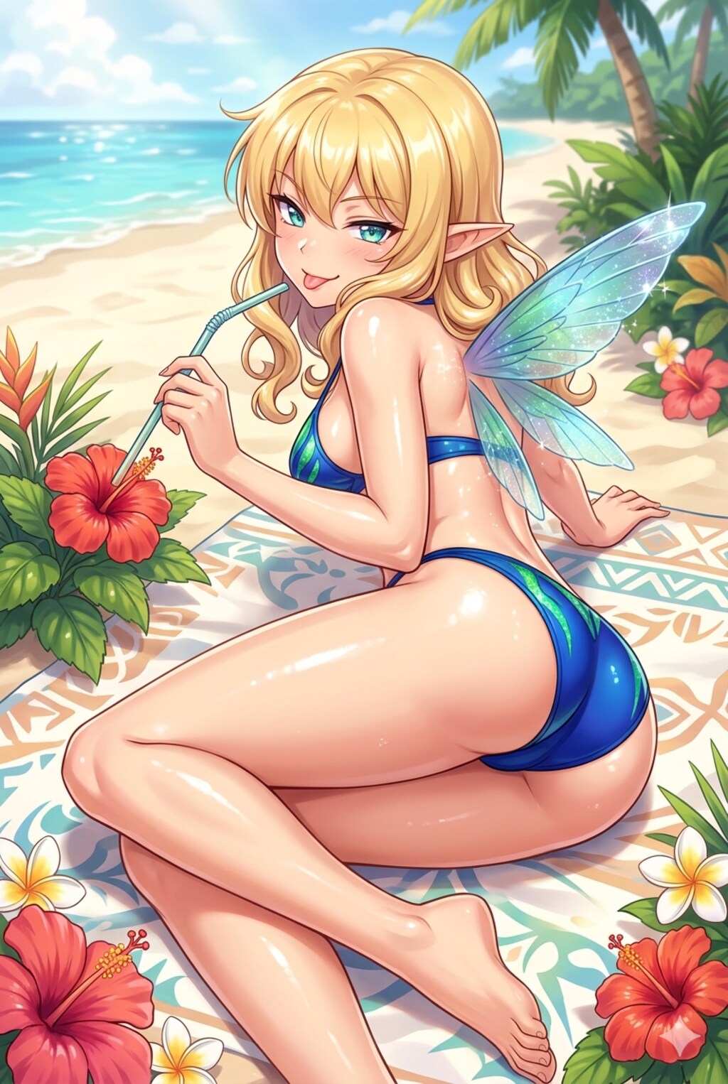 ハチドリ擬人化(エルフ)