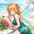 ハチドリ擬人化(エルフ) 3枚目