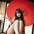 すみれ 畳 着物 座り姿勢 花魁 3枚目