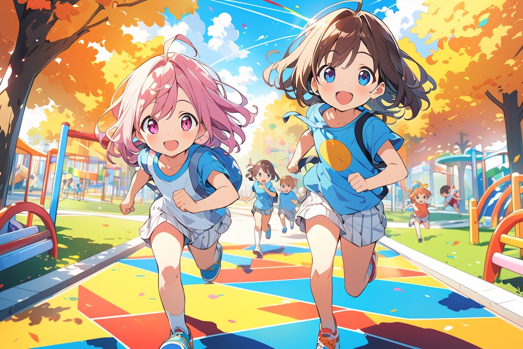 児童公園と子供たち