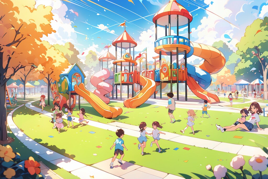 児童公園と子供たち