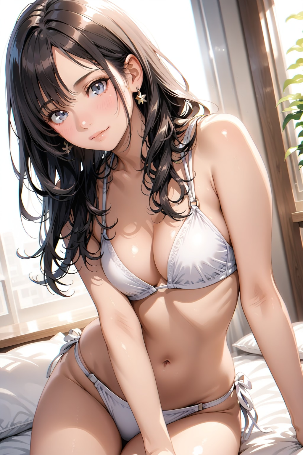 白ビキニ美少女