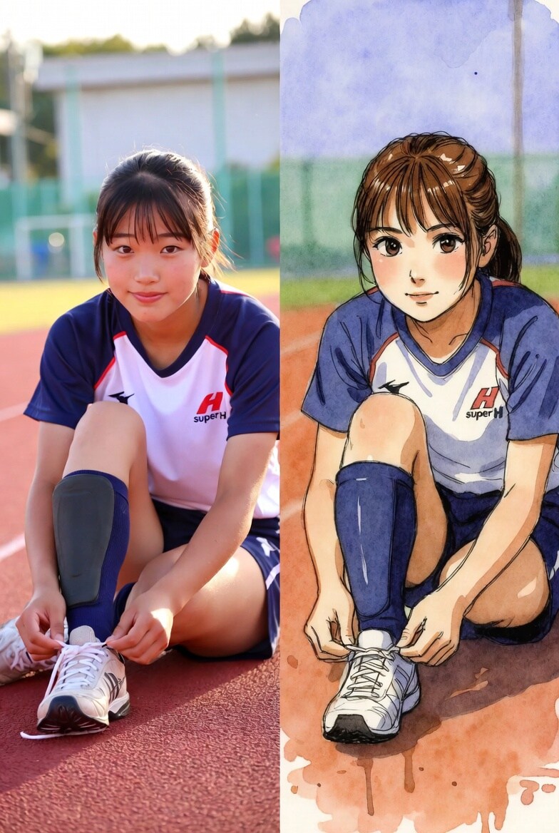 陸上部、練習後