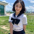 しゃがみセーラー服女子⑤ 10枚目