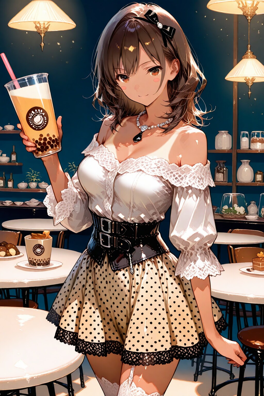 タピオカミルクティコスプレ | の人気AIイラスト・グラビア