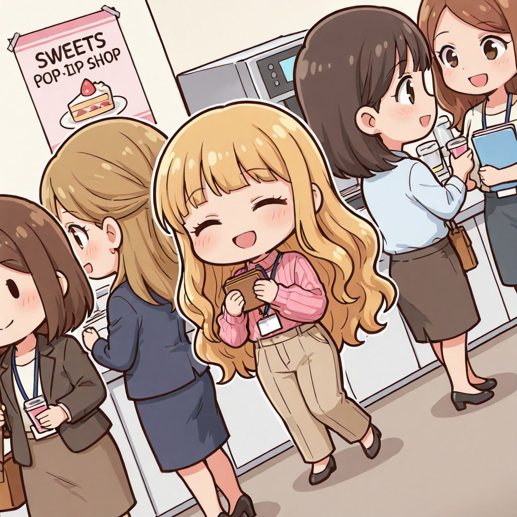 オフィスにスイーツがやってきた！ | の人気AIイラスト・グラビア