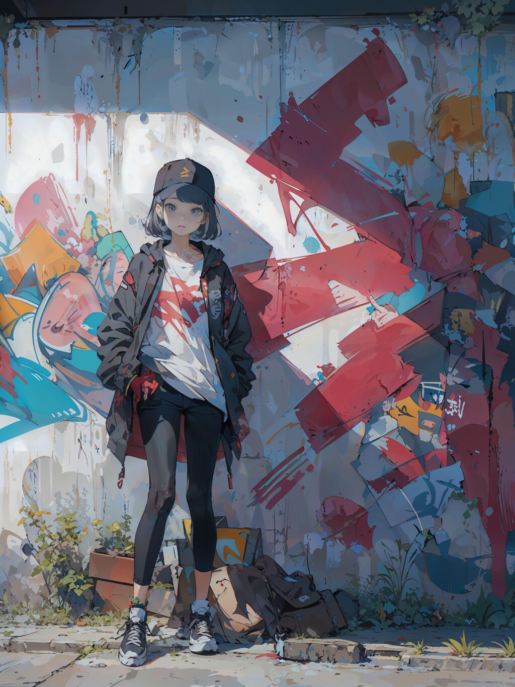 グラフィティと少女