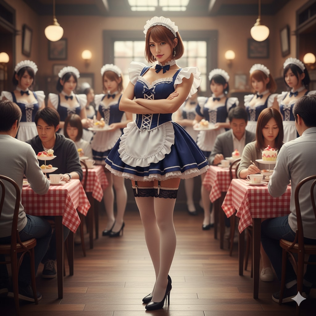 メイド喫茶「ロザリウム」その①白薔薇のメイドの紹介