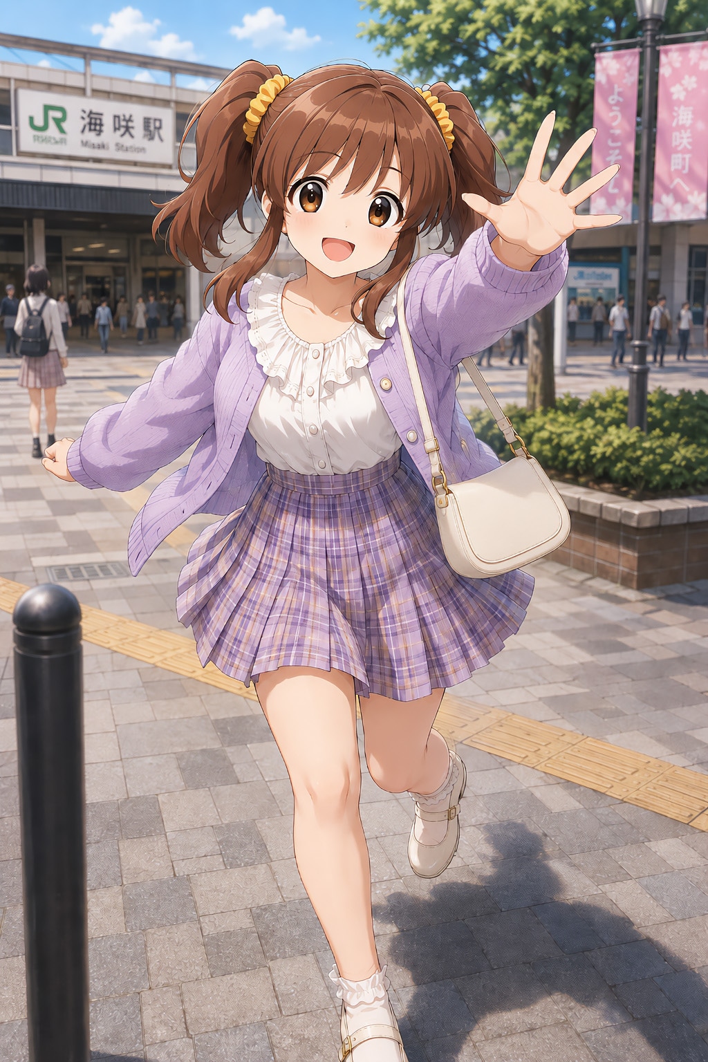 駆け寄る彼女